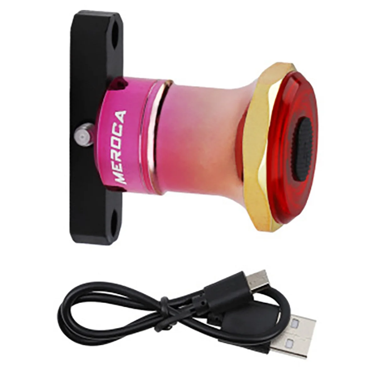 ABMO الذكية دراجة الذيل الضوء الخلفي السيارات بدء وقف الفرامل USB تهمة الدراجات الضوء الخلفي الدراجة ضوء وسادة الذهب الوردي