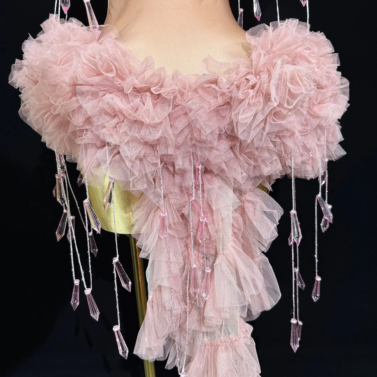 مثير شبكة الوردي داخلية يوتار بلورات الاكريليك نادي الرقص مرحلة الأداء عرض المرحلة نادي احتفال مهرجان حفلة عيد ميلاد