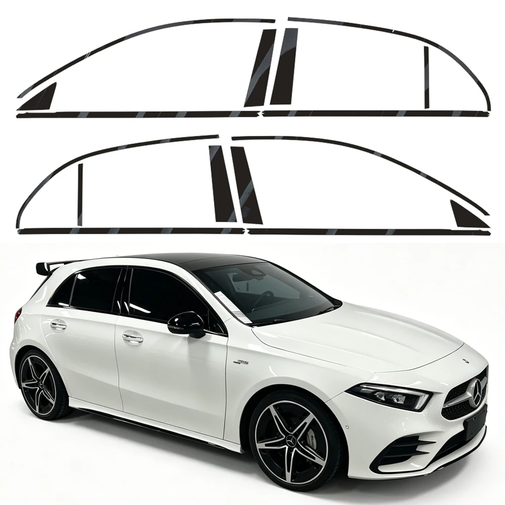 

Chrome Delete Window Trim Sticker For Mercedes Benz A-Class W177 2019-2024 hatchback Glossy/Matte Black Exterior Decal