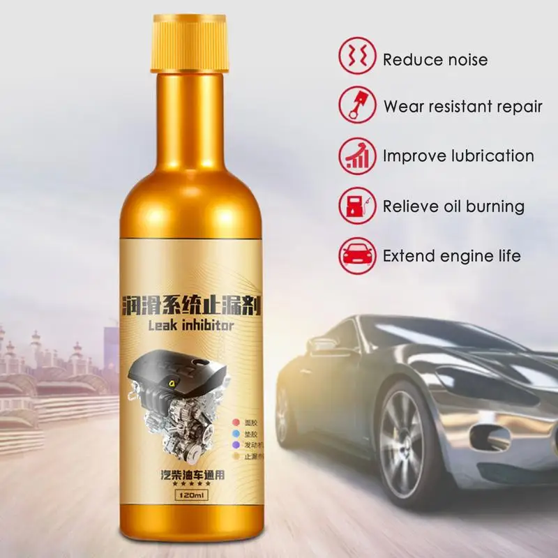 

Leak Proof Engine Oil Additive 120ml Lubrication Motor Oil Additive Stop Leak Sealing Liquid Oil Stop Leak Additive For Car