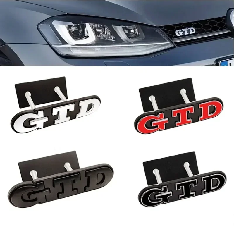 

3D Metal Front Grille GTD Logo Emblem Rear Trunk Badge Stickers For Volkswagen VW Golf 2 4 5 6 7 R MK2 MK3 MK4 Car Accessories