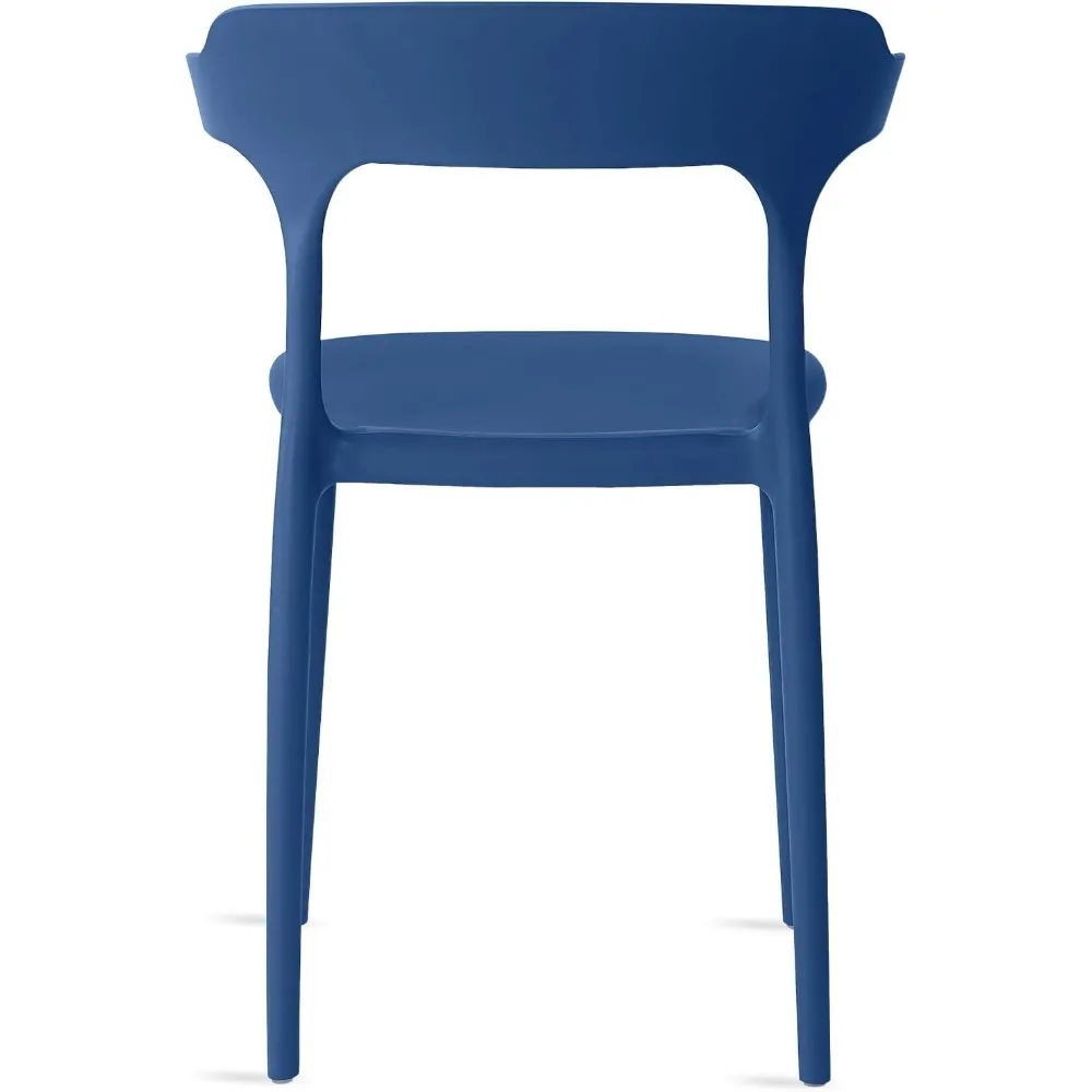 Nowoczesny zestaw krzeseł do jadalni z możliwością układania w stosy, bez montażu, krzesło z tworzywa sztucznego, krzesło ogrodowe, odpowiednie do kawiarni i restauracji wewnętrznych i zewnętrznych