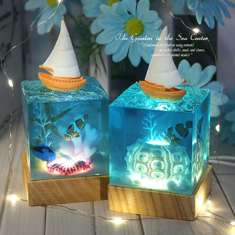 NEW Creative Ocean Whale Resin Luminescent Sculpture Handcrafted Gift USB Home Decoration Handicraft