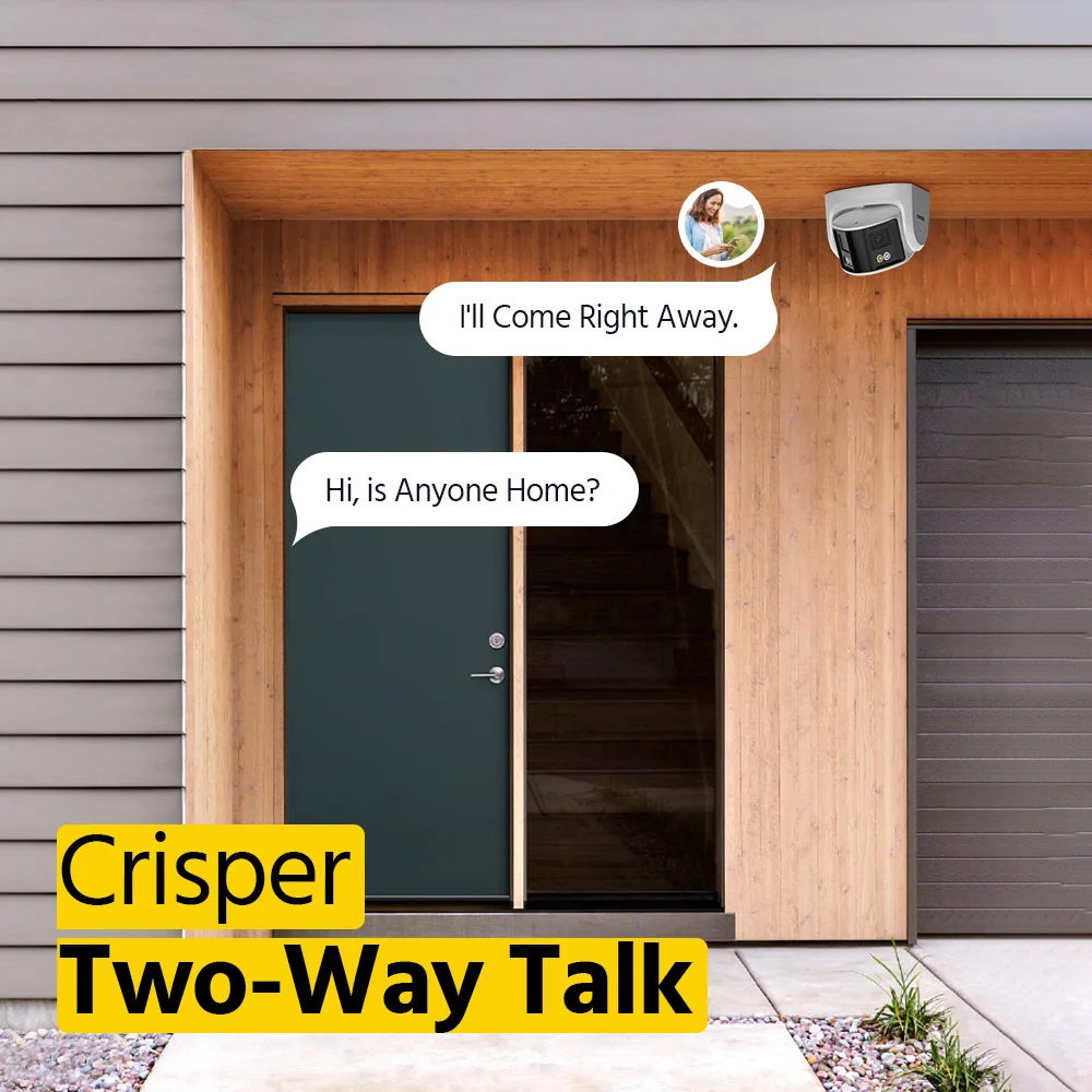 ANNKE 4K(8MP) Network Turret Camera Dual Lens Panoramic FOV 180 With Two Way Audio, Color Night CCTV Camera