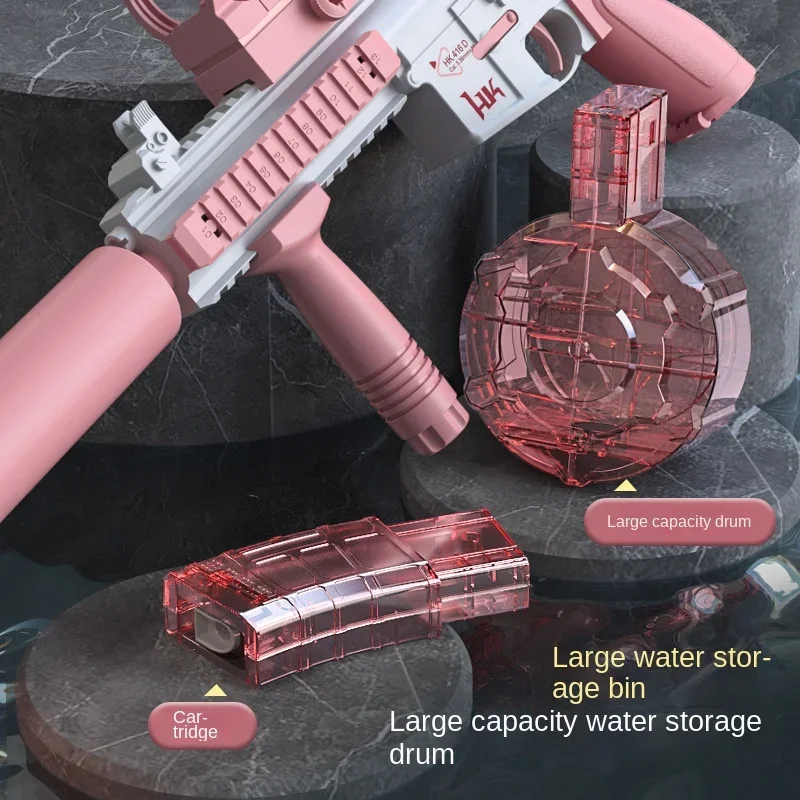 Pistolet à eau électrique M416, jouet d'éclairage de tir, entièrement automatique, piscine d'été, jouet de plage pour enfants, garçons et filles adultes