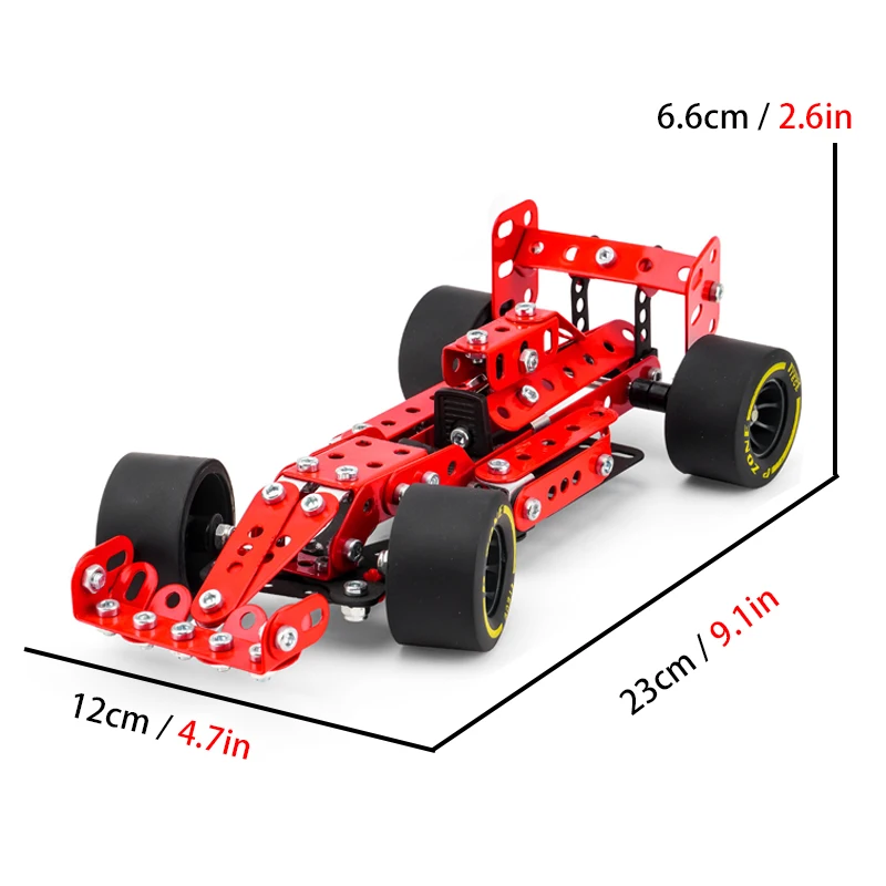 3D Metal Building Blocks F1 Model Screw And Nut Assembly Racing Toy Boy and Girl Children's Car Toy Birthday Gift