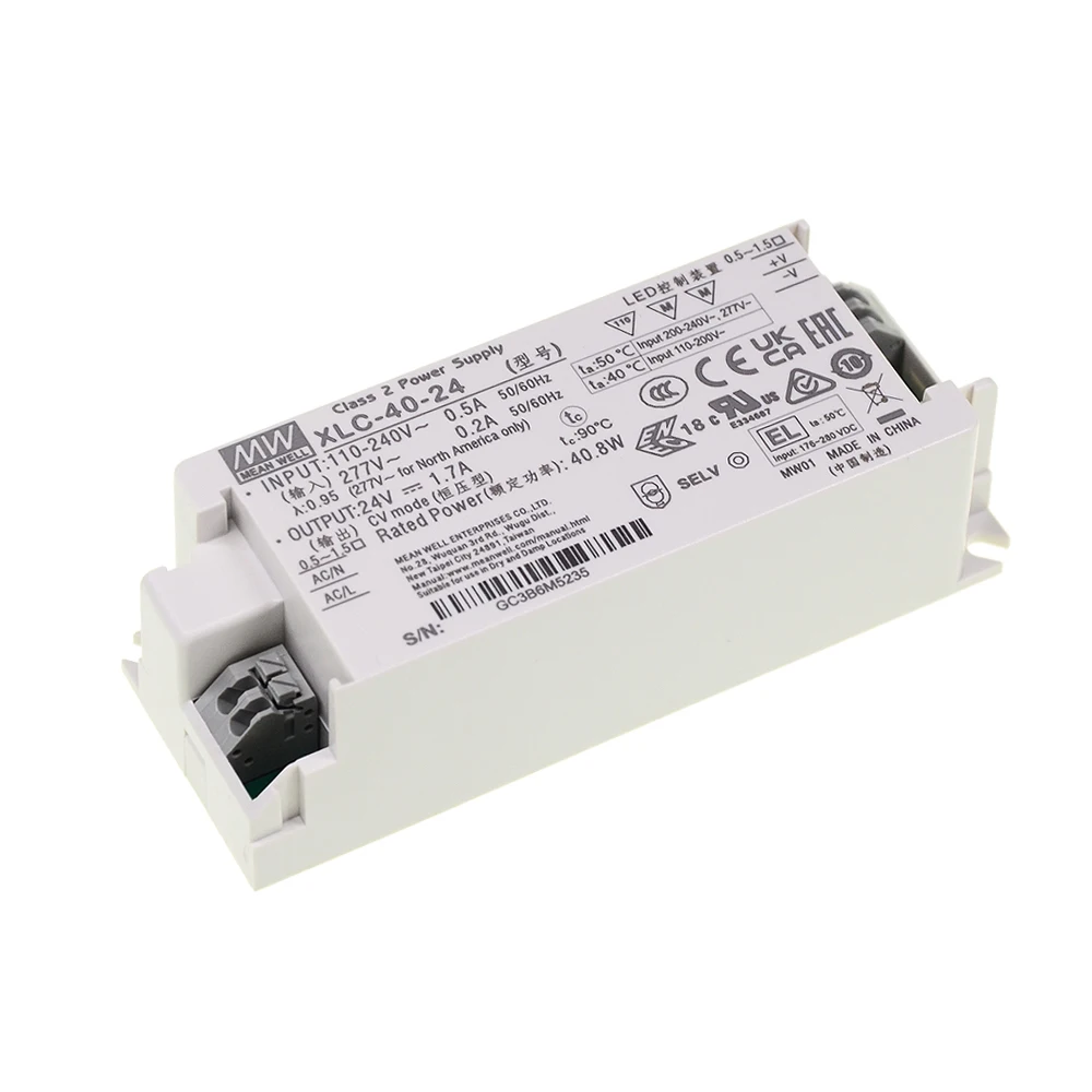 (MEANWELL) XLC-25/40/60 12/24/48/H V KN/MA Multiple-Stage Constant Power LED Driver Power supply XLC-60-H XLC-40-24