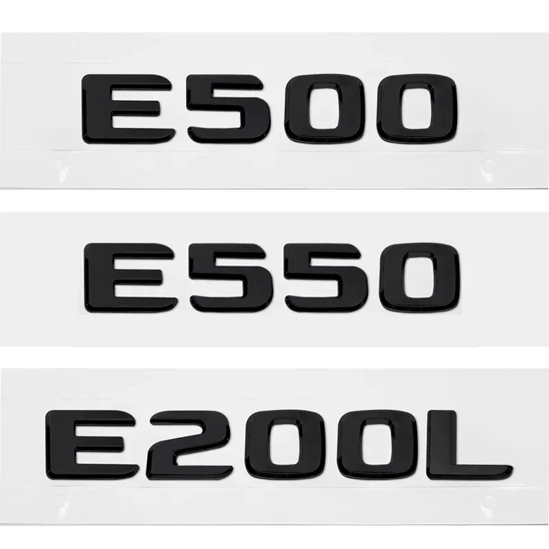 ثلاثية الأبعاد رسائل جسم السيارة ملصق الخلفية الذيل الوفير شارة لمرسيدس بنز E200L E260L E300 E320L E320 E350L E350 E500 E550 E Class