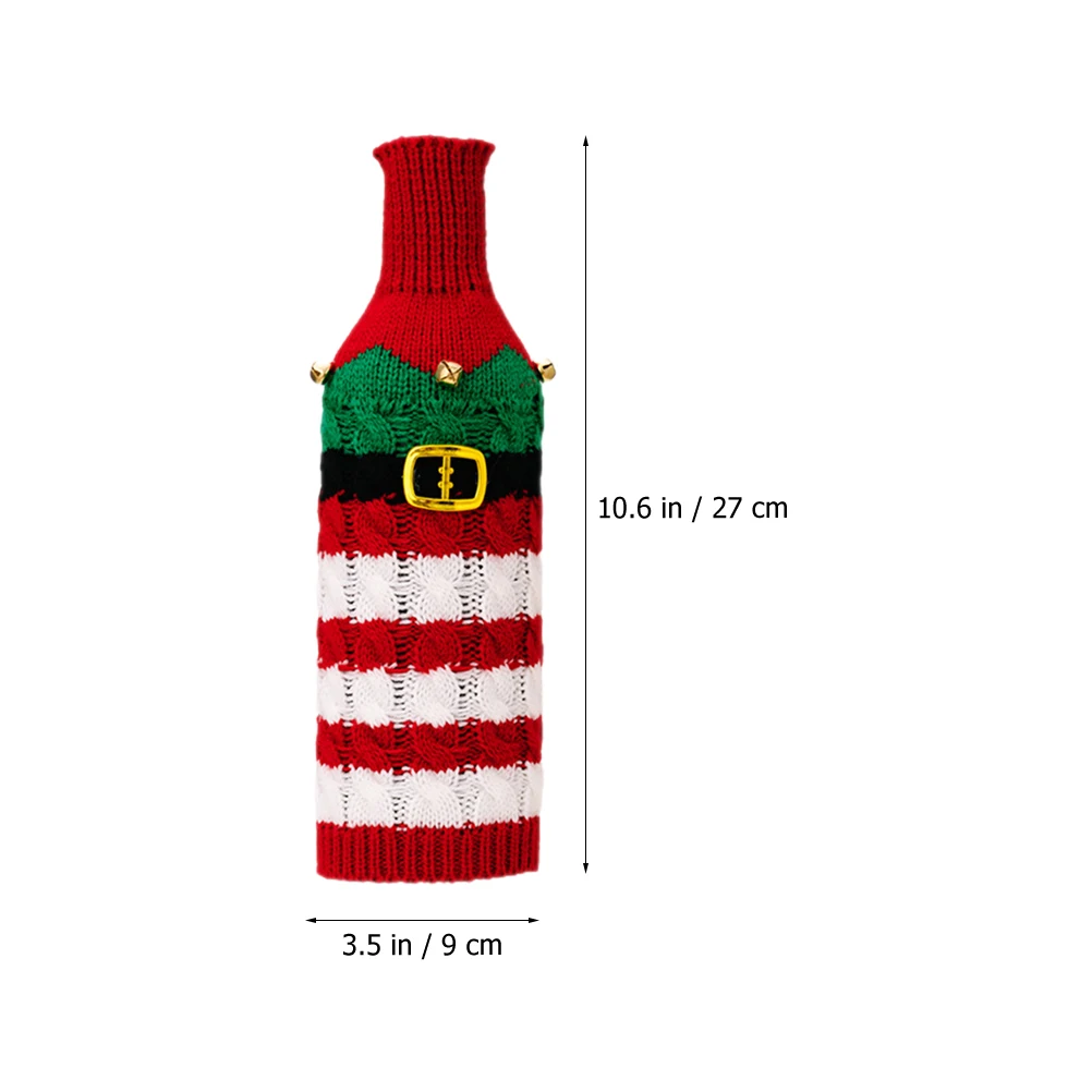 

2pcs Wine Bottle Covers Christmas Decorative Bottle Sleeves Reusable Xmas Wine Accessories Festive Holiday Decoration Restaurant