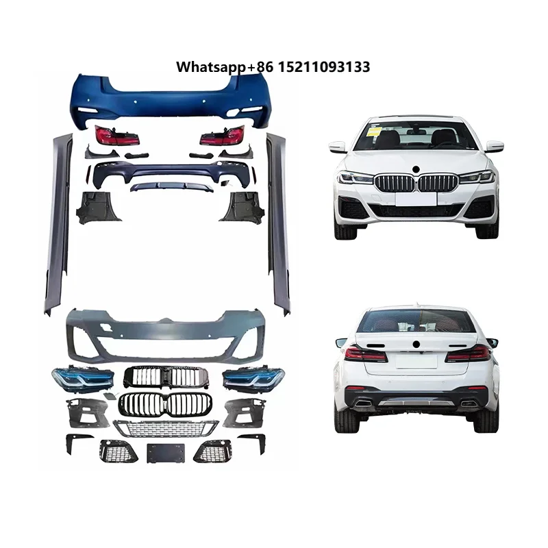 2018-2020 Car Modification Upgrade 2023 Front Bumper Side Skirts Mudguards Rear Bumper Taillights Body Kit