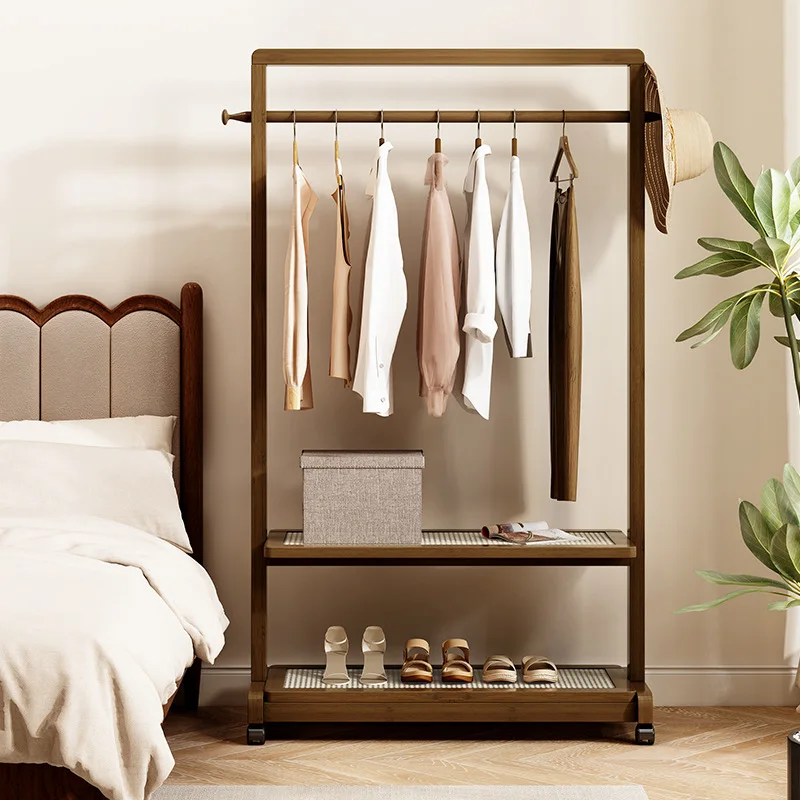 Coat Rack Floor-to-Ceiling Hanger Bedroom Home Hanger Indoor Room Clothes Drying Rack Removable