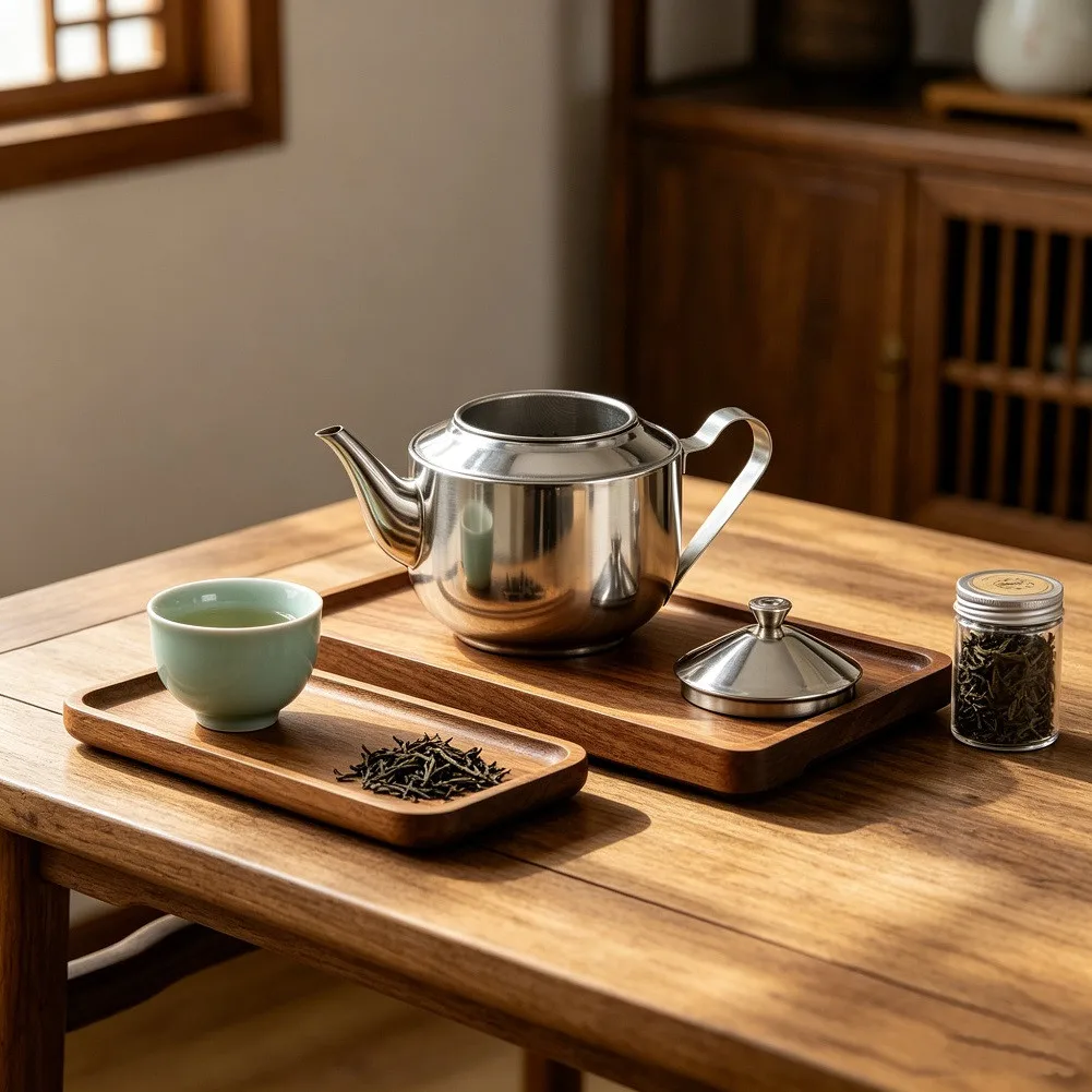 500ml Tea Kettle with Stainless Steel Infuser and Secure Lid for Steeping Herbal Blends Fruit Infusions or Single-Origin Teas