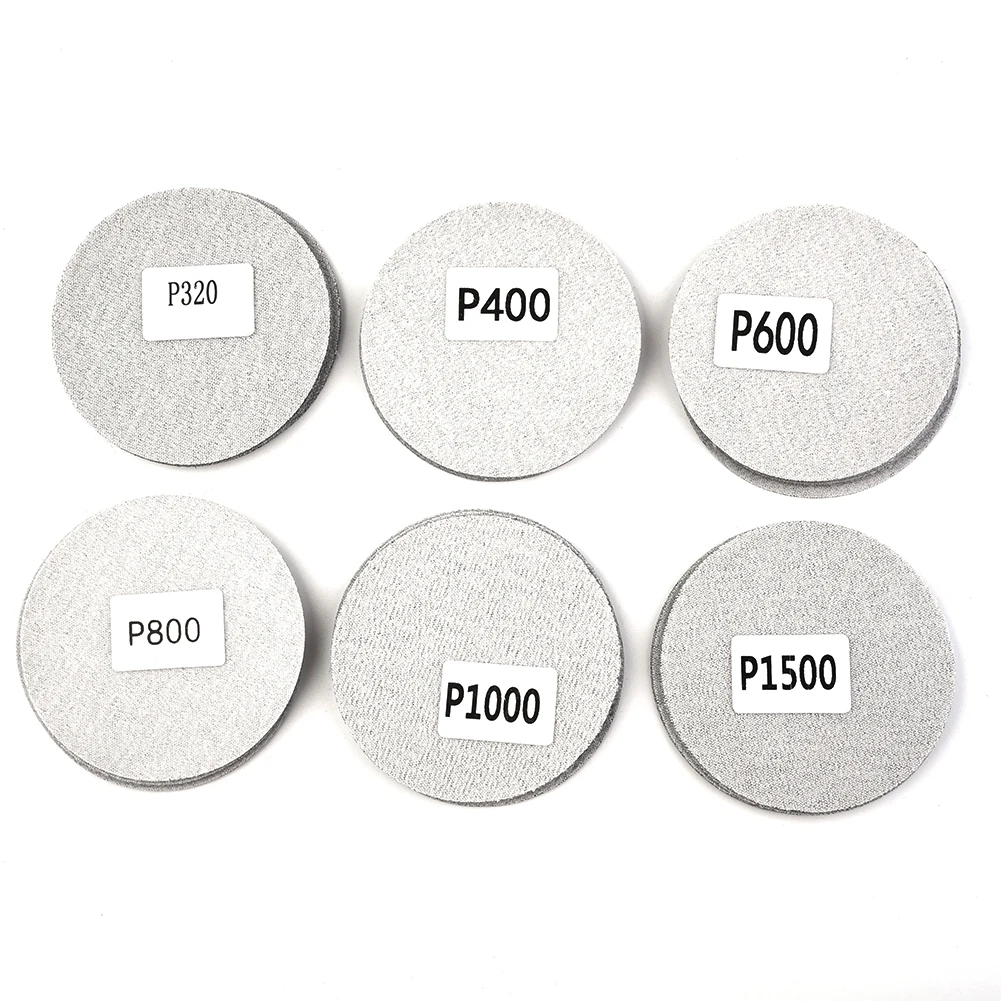 30Pcs 3inch 75mm Sanding Discs Wet Dry Sandpaper 320/400/600/800/1000/1500 Grit High Quality Sand Carabiner Round Sand Tray