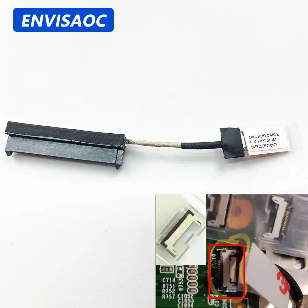 Conector HDD Cabo Flex para Lenovo Flex, SATA HDD, 3-1120, YOGA 300, 300-11, 300-11IBR, 300-11IBY, 1109-01051, 5C10J08424