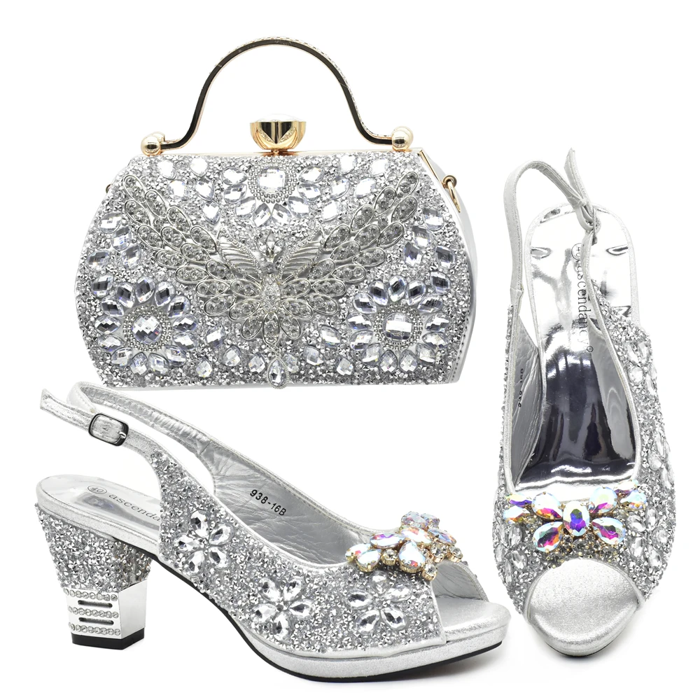 

Doershow Women Shoes and Bags To Match Set Italy Party Pumps Italian Matching Shoe and Bag Set for Party shoes! HQW1-2