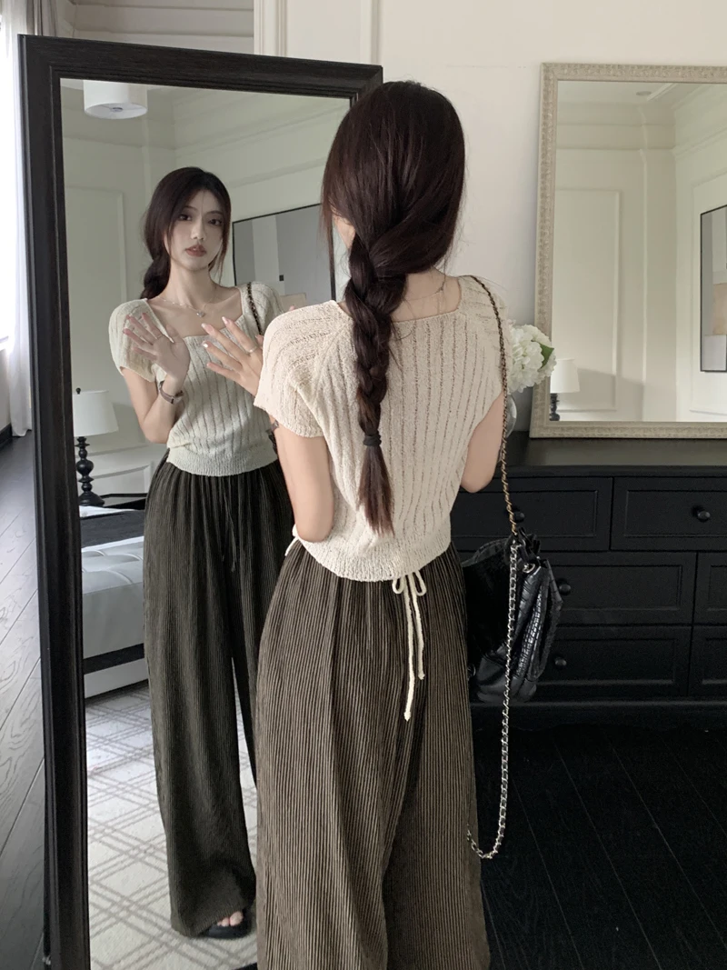 

Свитера, джемперы, пуловеры, женские эстетические свитера, топы, женские многослойные OL BF Y2K, женские рабочие профессиональные деловые встречи на работу