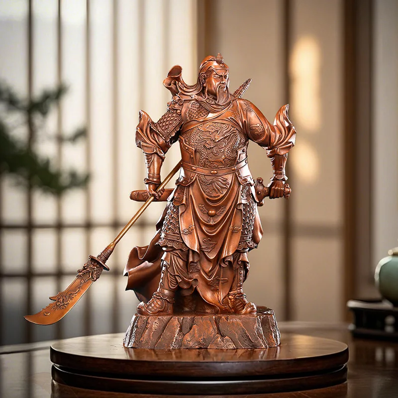 Copper God of Fortune Guan Gong Ornament Living Room Guan Erye Desktop Office Crafts