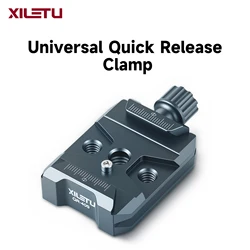 XILETU Arca Swiss QR Clamp Universal Camera Tripod Mount Base Aluminum Alloy 1/4 3/8 Thread for DSLR Mirrorless Vlog Shooting