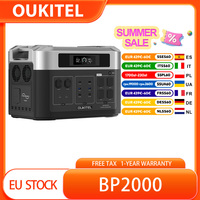 OUKITEL BP2000 Portable Power Station, 2200W AC Output, 2000W UPS, 2048Wh/640000mAh LiFePO4 Battery Solar Generator