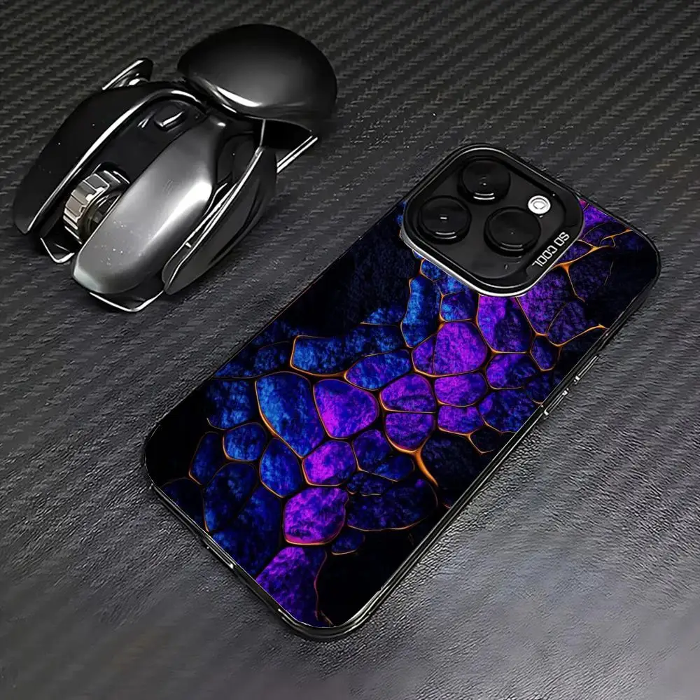 

Purple magma case for iPhone17 16 15 14 13 12 11 Pro/ Max/Plus shock-proof rear cover anti-fingerprint