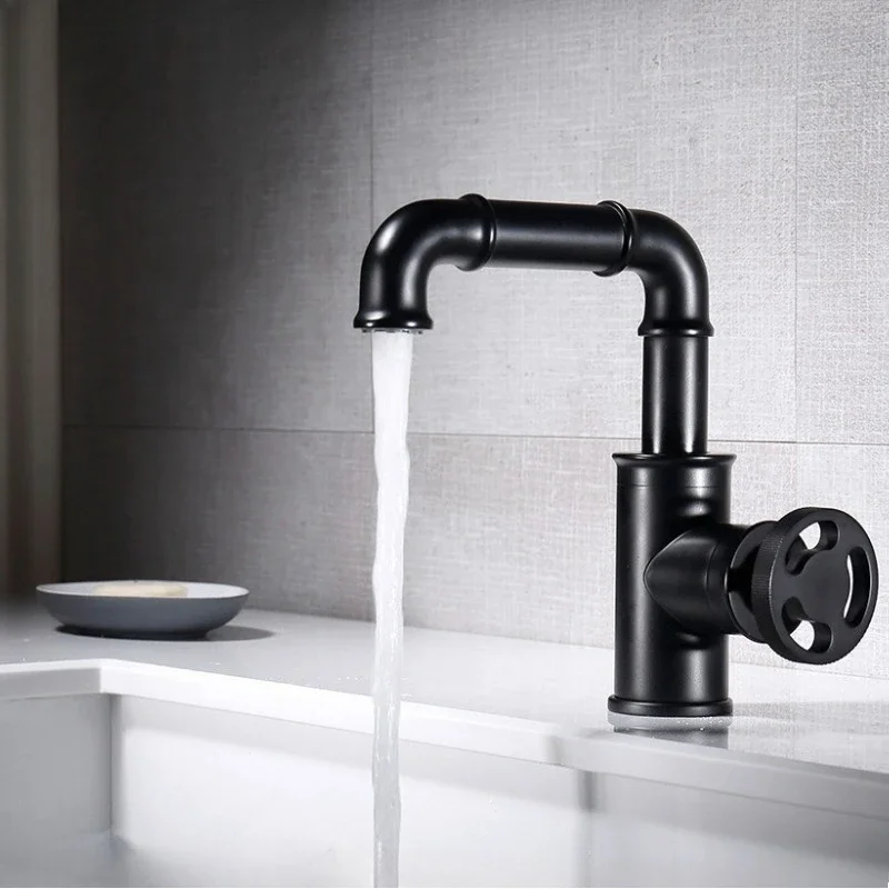light luxuriousBasin Faucets Black Color Brass Crane Bathroom Faucets Hot and Cold Water Mixer Tap Contemporary Mixer Tap