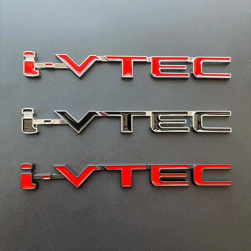 3D krom huruf mobil logam belakang lencana Emblem Logo IVTEC I VTEC stiker untuk Honda City Civic Accord Jazz CRV aksesoris