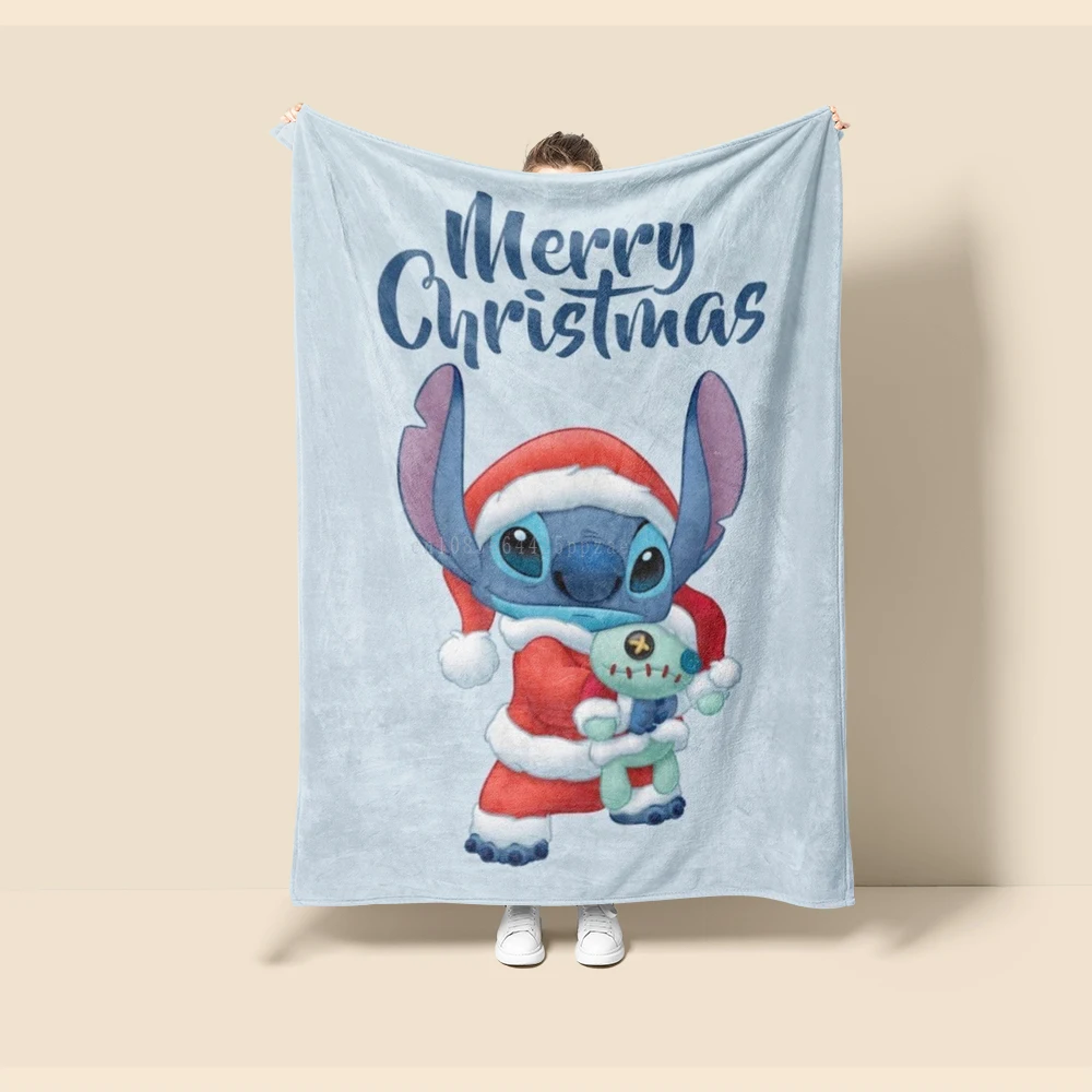 Blanket Soft Fluffy Stich Cartoon Warm Throw Quilt Blanket for Sofa Bedroom Gift  Plush Kids Christmas Gift for Trip Travel