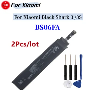 Bilashmart 2/lot Xiaomi BS06FA Original Battery Xiaomi Black Shark 3 3S BSO6FA High Capacity Genuine Battery + Free Tools