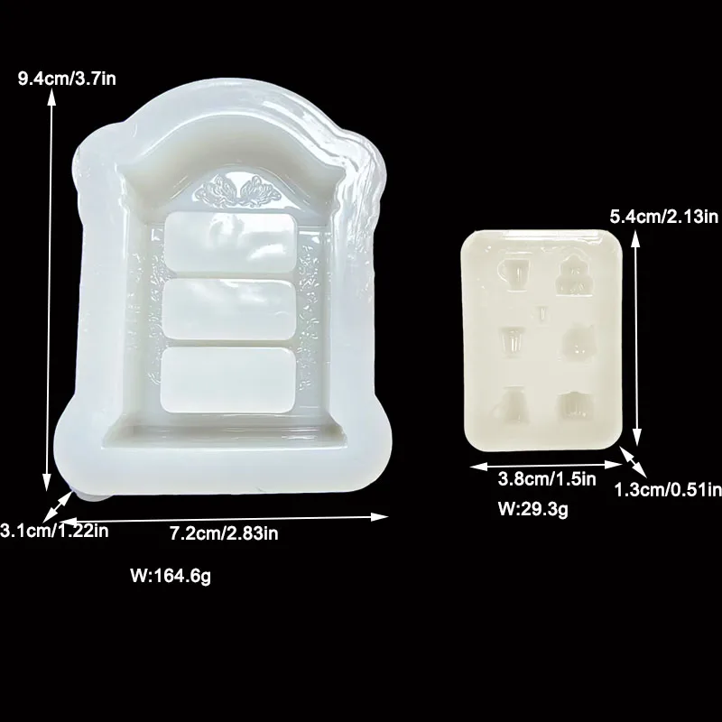 Book Shelf Epoxy Resin Mold Jewelry Mold Jewelry Accessories DIY Handcraft Mould Silicone Storage Shelf