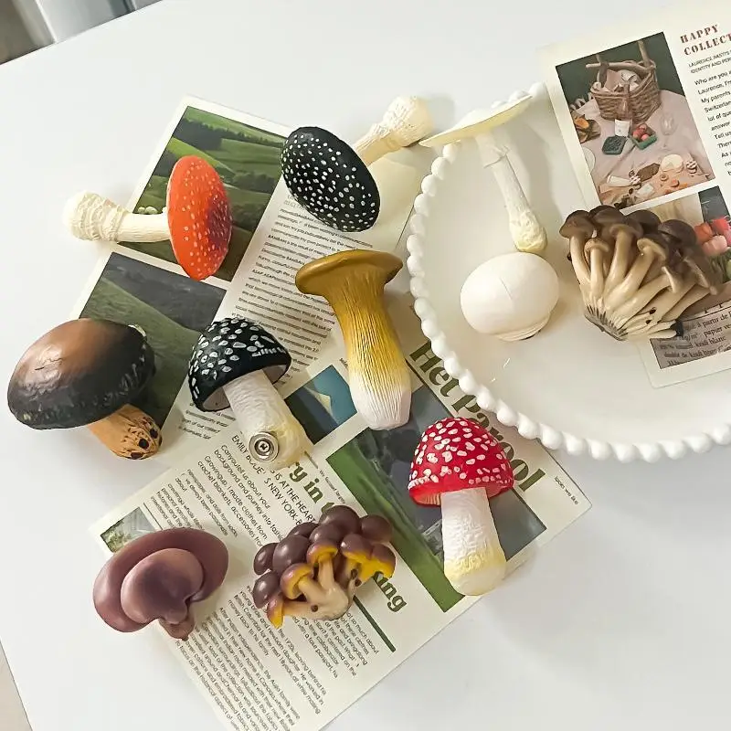 3D Cartoon Resin Mushroom Fridge Magnets Easy to Clean Cute Simulated Design Home Kitchen Decor Housewarming Small Gift