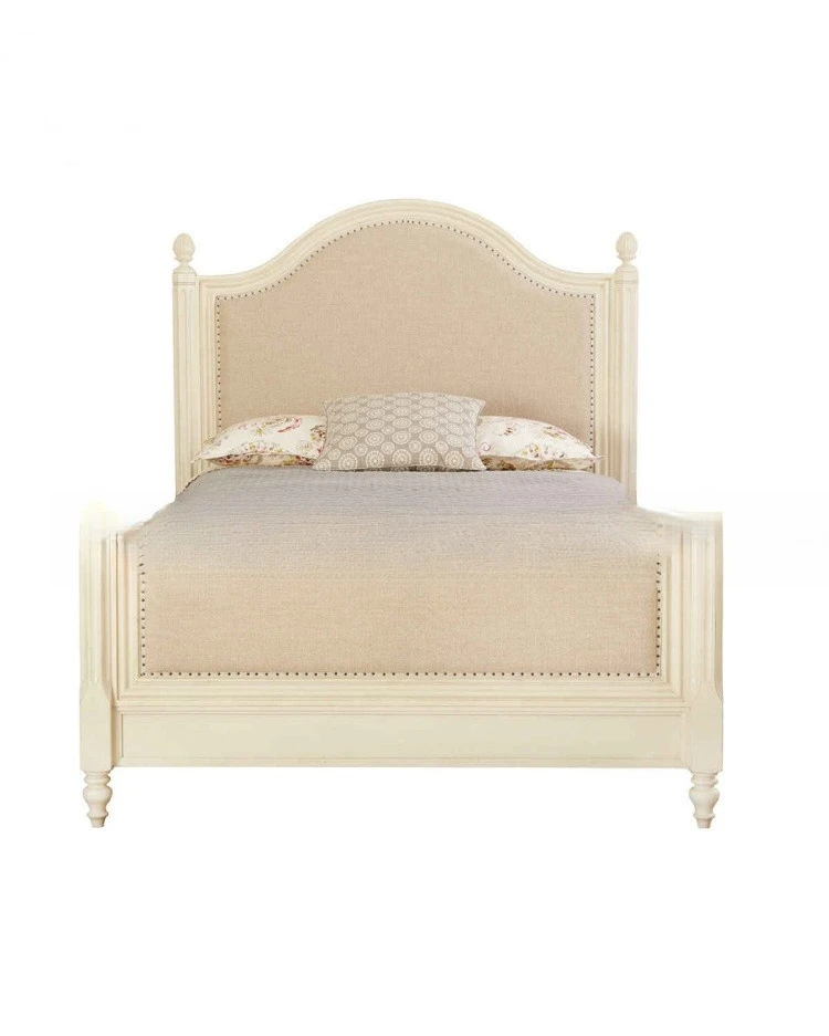 

American solid wood bed, retro old oak engraved 1.5 * 1.8 meters double bed, children's single bed