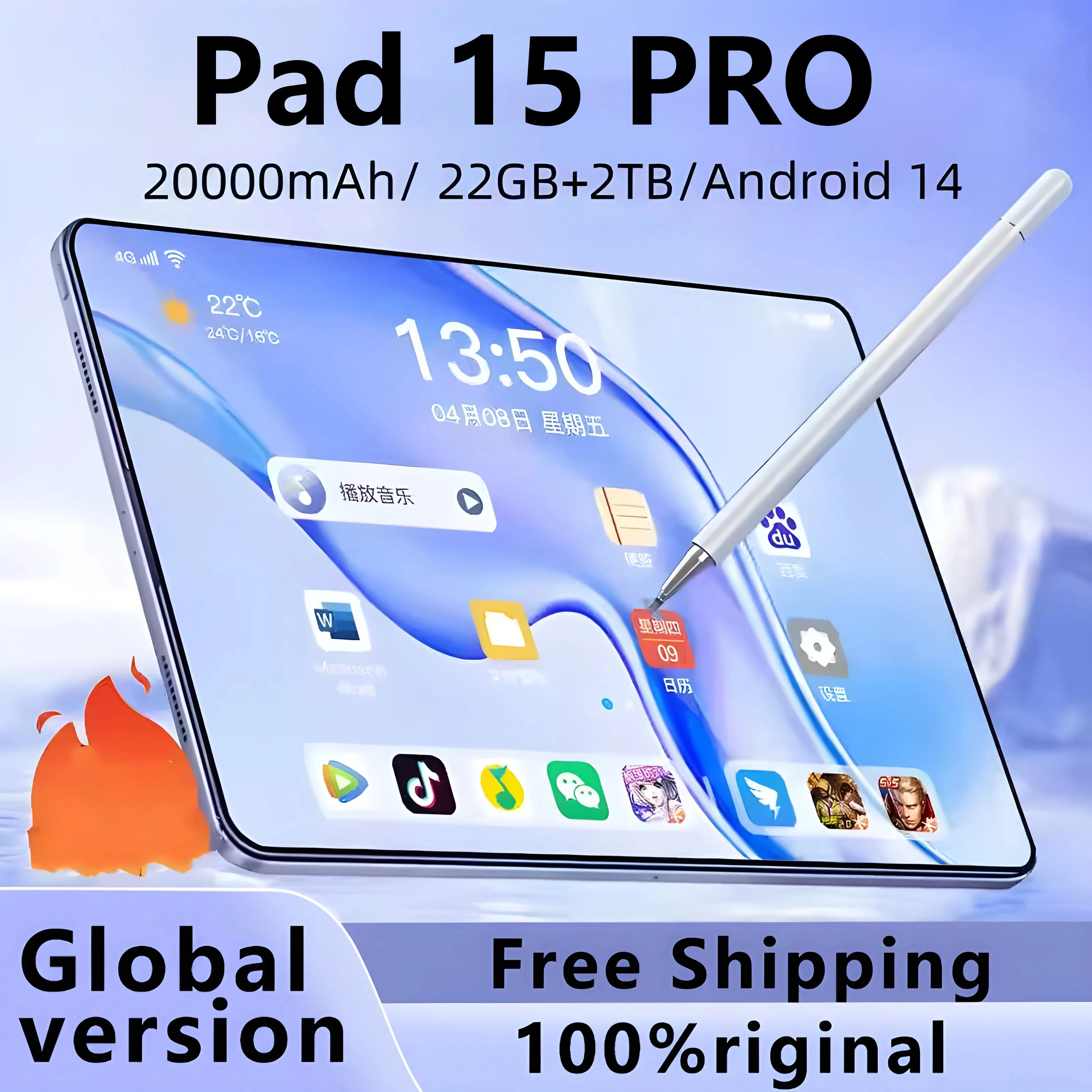 yZ[z2025NO[o Pad 15 Pro Snapdragon 8 Gen3 Android 15 ^ubg 11C`HD 22GB+2TB 10000mAh 5G fASIM Wi-Fi ^ubgPC