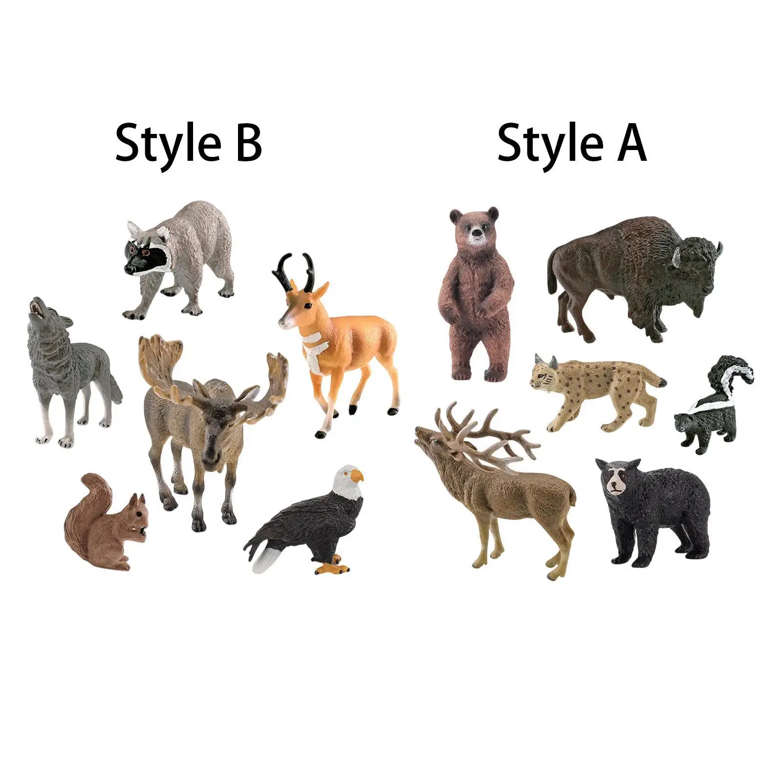 6x figuras de animales de juguete, colecciones de figuras de animales, modelo de animales salvajes, juego de animales de la selva para niños, niñas y niños