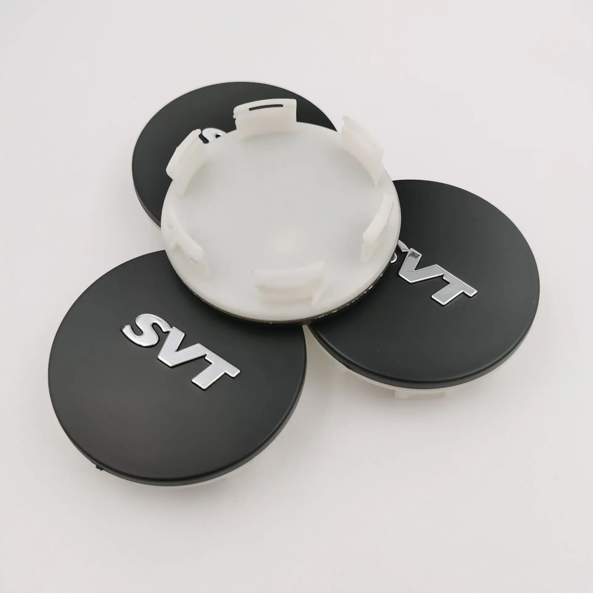 4pcs x 65mm Car Logo SVT Wheel Center Hub Caps Rim Emblem Badge Cover Sticker for 02-04 Focus Mustang F150 SVT F-150