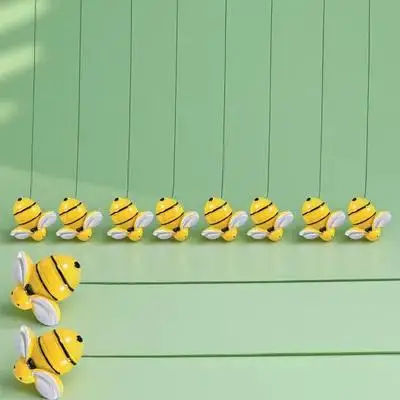 

10 шт. Декоративные металлические садовые колышки в виде реалистичных пчел для уличного декора растений, украшения патио и сада