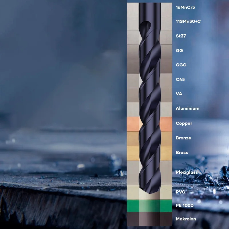 German powder metallurgy stainless steel drill bit super hard tungsten steel titanium alloy 6005 punching0.8-6.95mm