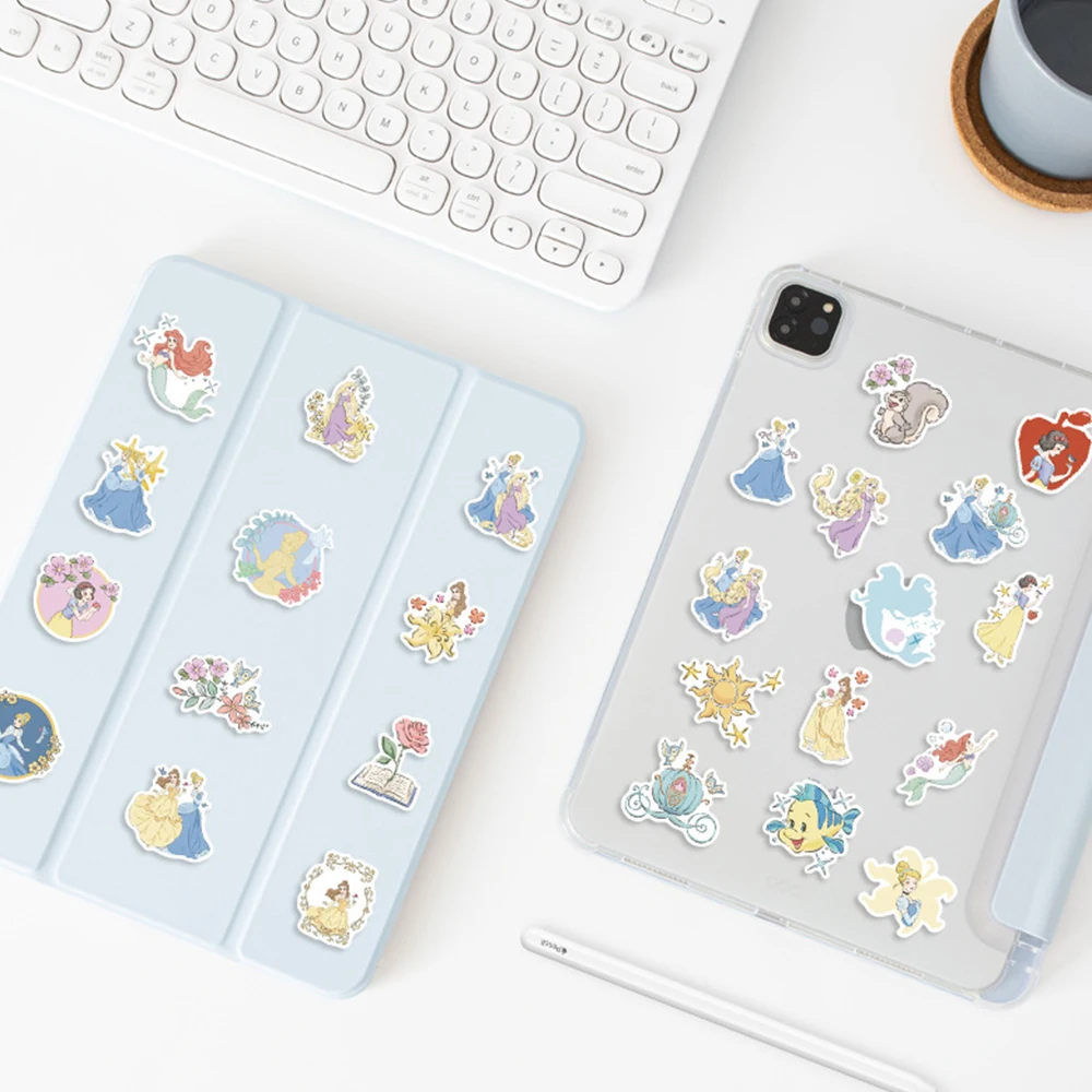 10/30/50 Stuks Disney Schattige Cartoon Prinses Anime Stickers Esthetische Sticker Diy Plakboek Bagage Laptop Telefoon Decoratie Kids Speelgoed