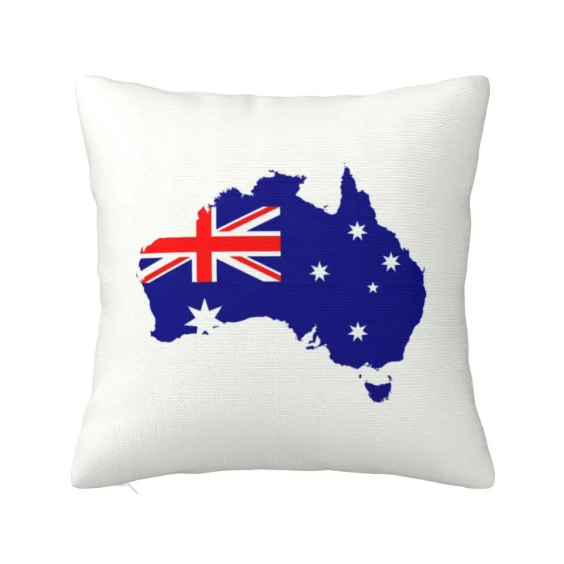 Custom Australia Flag Map Pillow Decoration Nordic Australian Patriotic Cushion Decoration Salon Square Pillowcase