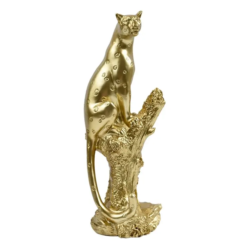 

Resin Leopard Statue,Office Sculpture Home Decoration, Indoor Art Ornament Hall Hallway Decorations, Perfect Birthday Gift