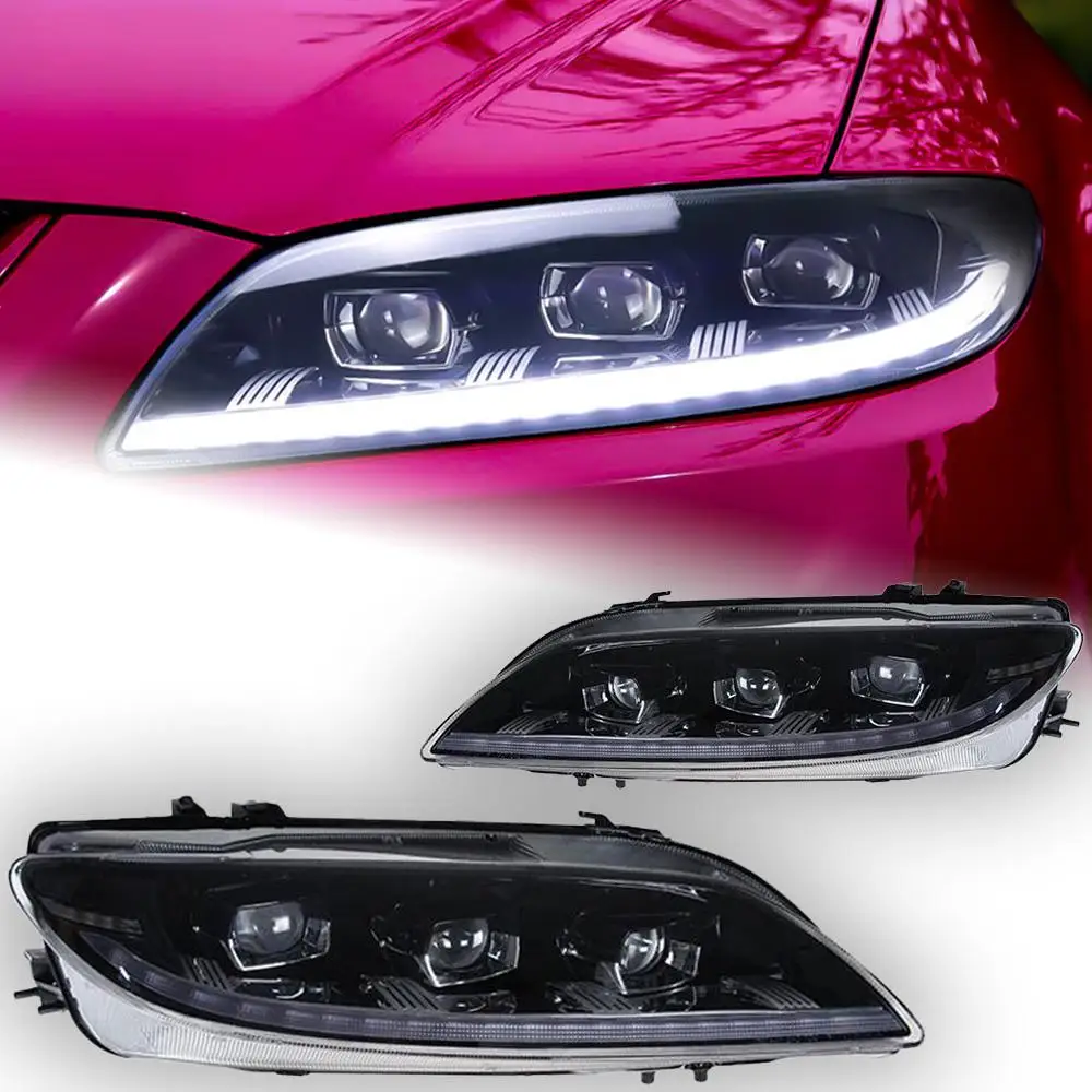 Car For Mazda 6 2004-2012 Mazda6 headlights Drl Hella Led Bi Xenon Bulb Fog Lights Car Accessory Head Lamp