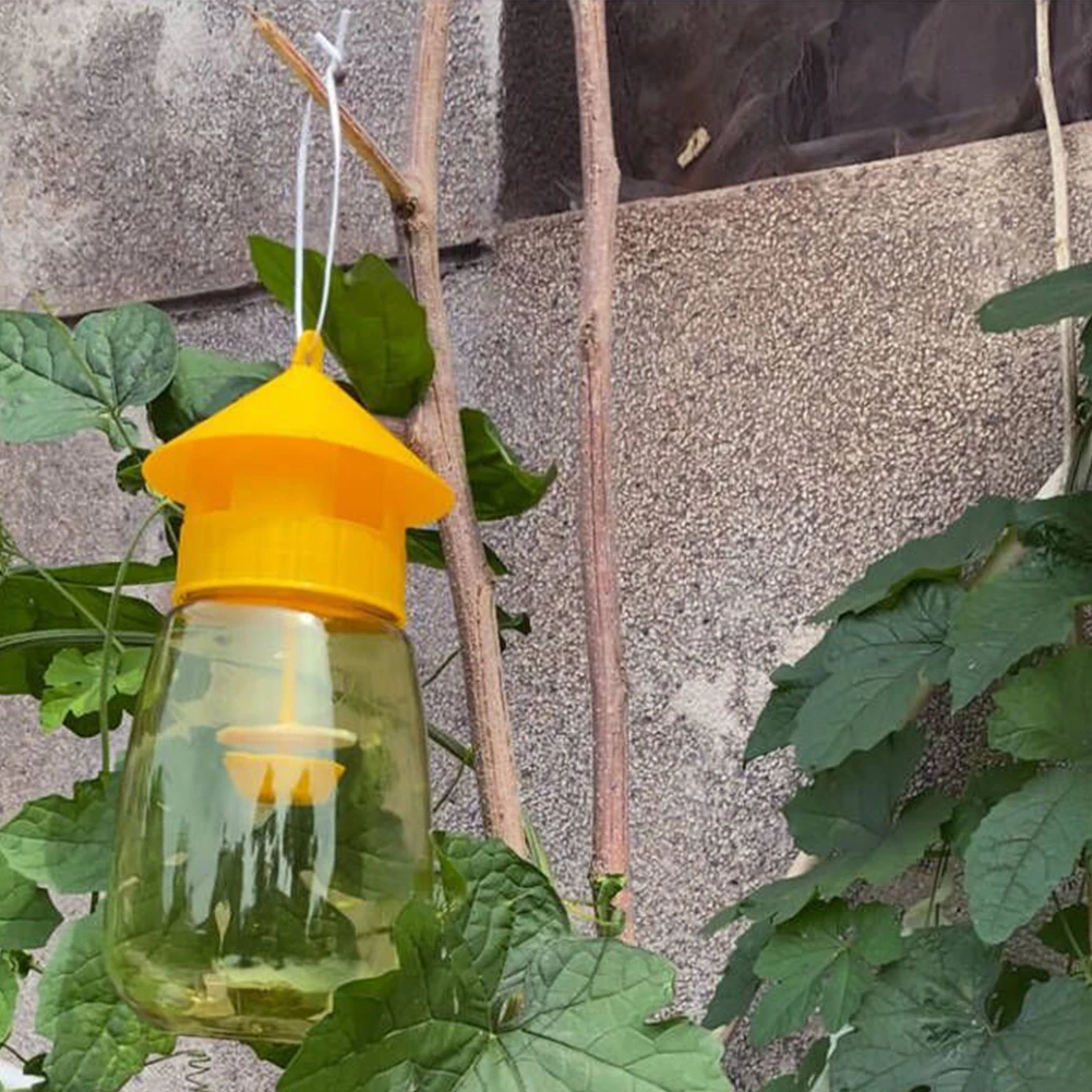 Fruit Fly Trap Killer Fruit Fly Mosquito Trap with Hanging Hole Insect Fly Trap Reusable for Outdoor Garden Patio