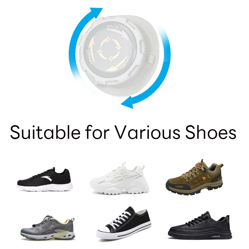 1 Paar Metalldraht drehbare automatische Schnalle Seil Sneaker Schnürsenkel für Kinder/Erwachsene ohne Krawatte Schnürsenkel Quick Lock Schnürsenkel Sneakers