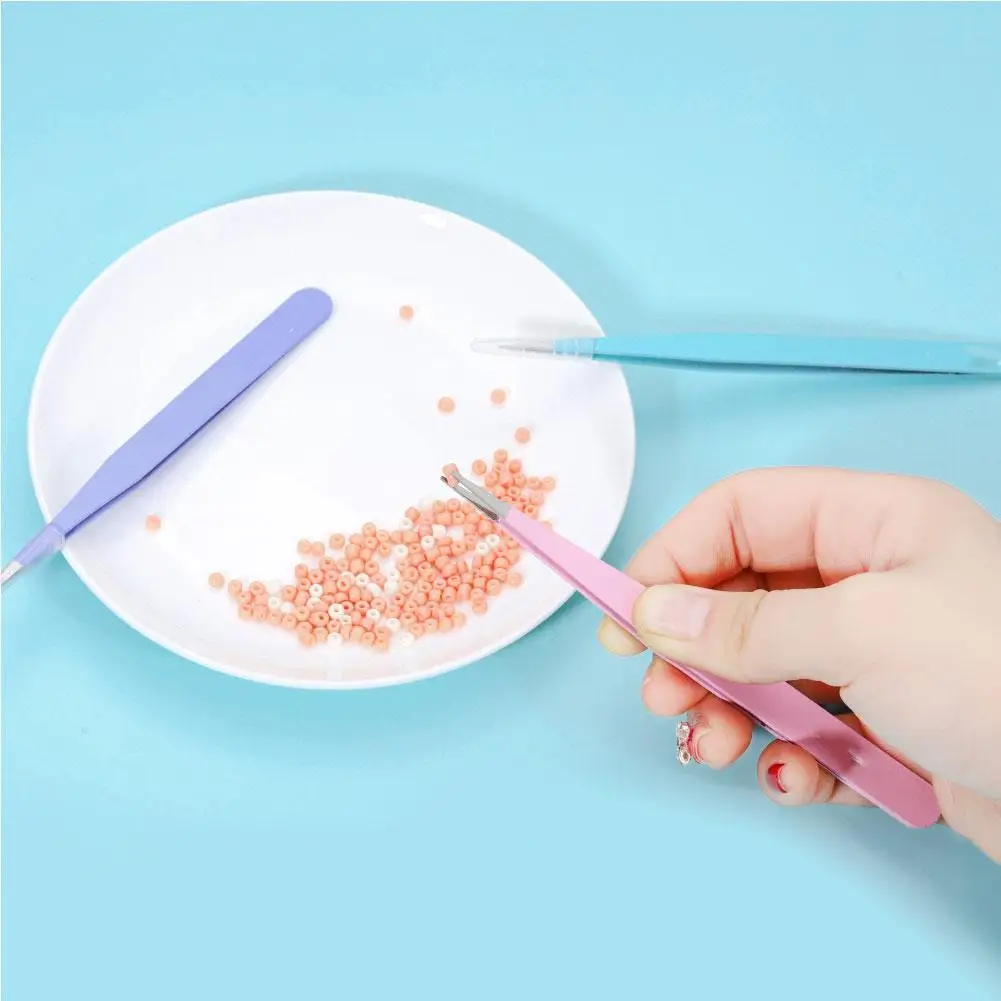 1PCS Nail Art Decor Ciglia Pinzette Pinzette Scrapbook Adesivo 115 millimetri Curvo Ciglia Finte Pinzette Colorate Pinzette FAI DA TE