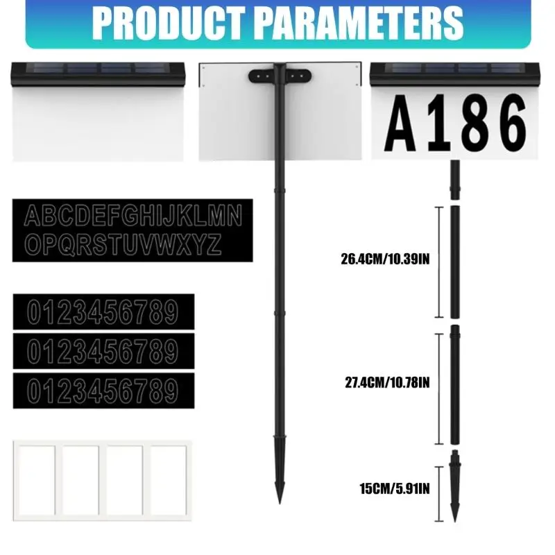 Durability Solars Outdoor Number Plaque with Illuminated Digital for Enhances Visibilities in Dark Conditions D2RD