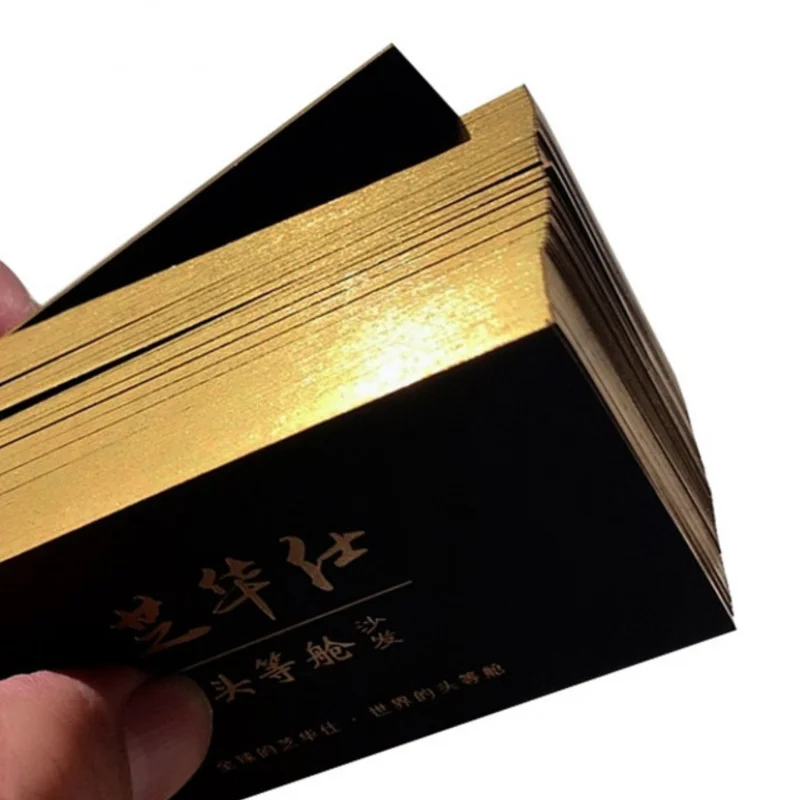 Customized Business Cards Custom Black Card Stamping Coated Paper Color Printing QR Code Card Printing PVC Card Pe