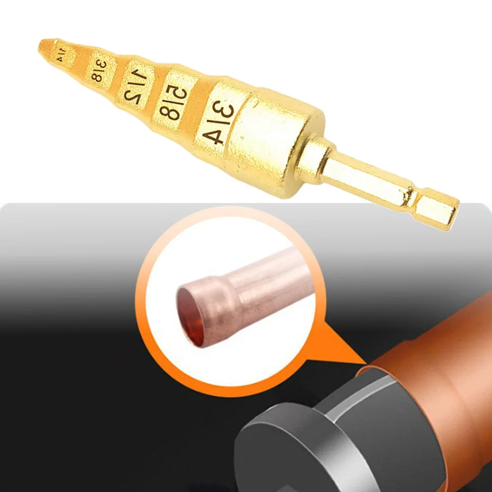 For HVAC Repair 5 In 1 Repair Tool Copper Pipe Expander 1/4 Inch Drill Bit 3/4 Inch Drill Bit 3/8 Inch Drill Bit