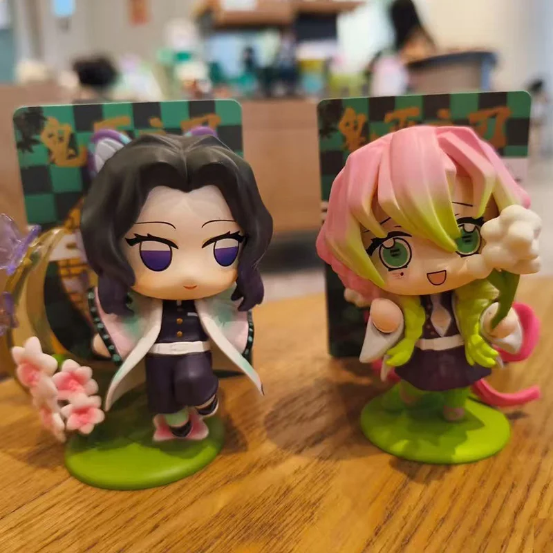 

HOT!Demon Slayer Tanjiro Kamado Nezuko anime cartoon figure blind box creative personalized statue model ornament surprise gift