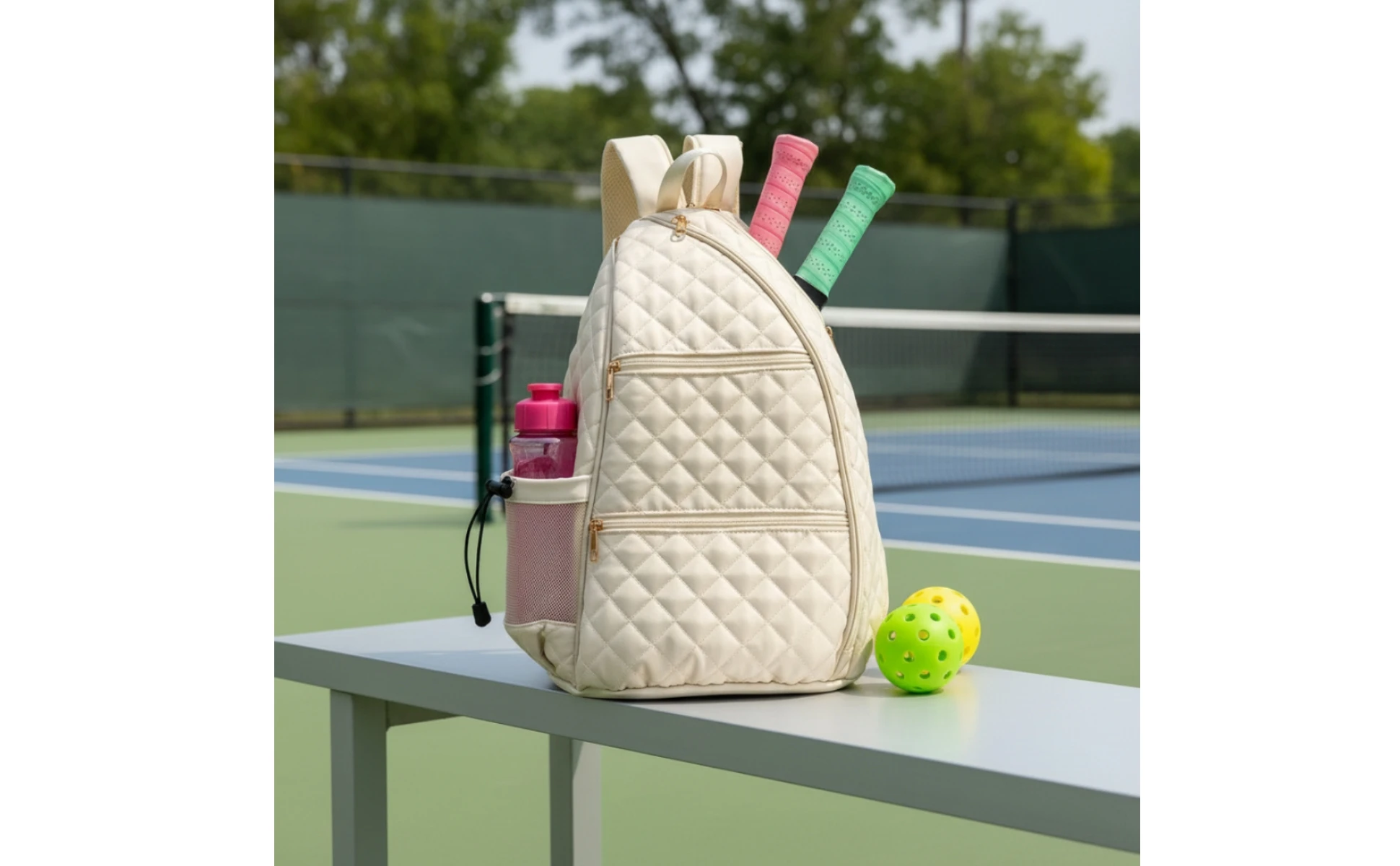 Racket Backpack Water-Resistant Tennis Backpack Sports Bag Lightweight Adjustable for Pickleball Players, Practice Sessions