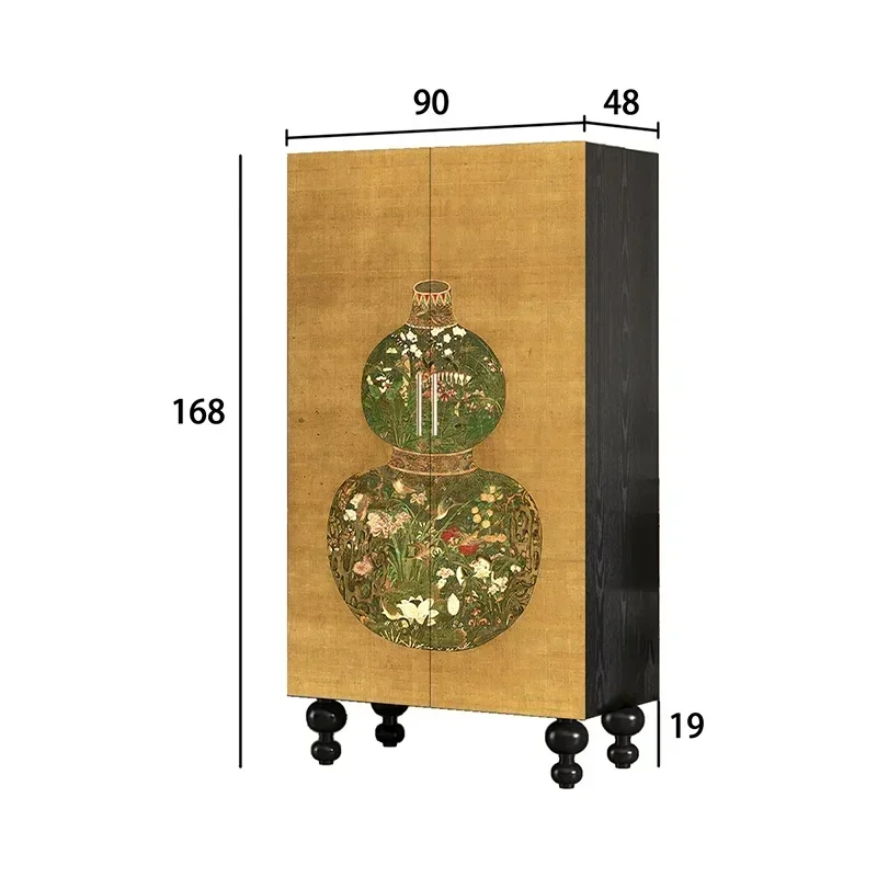 

Средневековый гарбуз, бытовой шкаф для спальни, встроенный шкаф для хранения из цельного дерева у стены, гостиная, диван, боковой шкаф