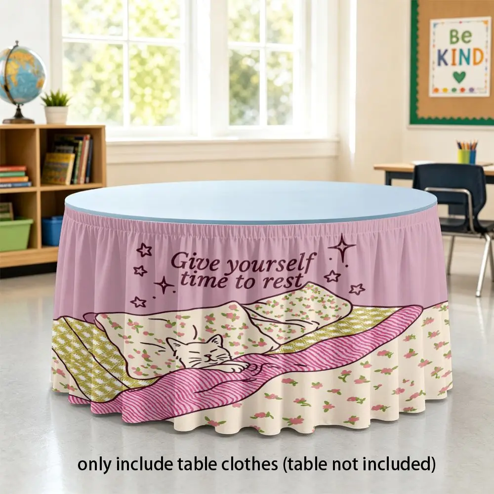 Handmade multi-functional elastic table skirt - Rectangular style, suitable for home, office, and parties